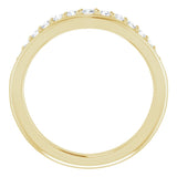 14K Yellow 1/3 CTW Natural Diamond Contour Band