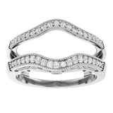 14K White Gold 1/4 CTW Natural Diamond Ring Guard