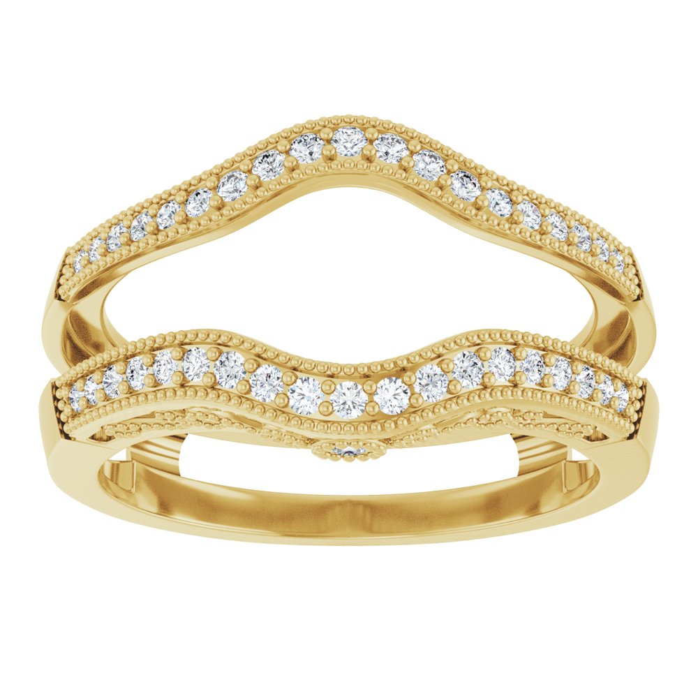 14K Yellow 1/4 CTW Natural Diamond Ring Guard