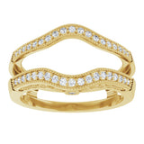 14K Yellow 1/4 CTW Natural Diamond Ring Guard