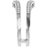 14K White Gold 1/4 CTW Natural Diamond Ring Guard