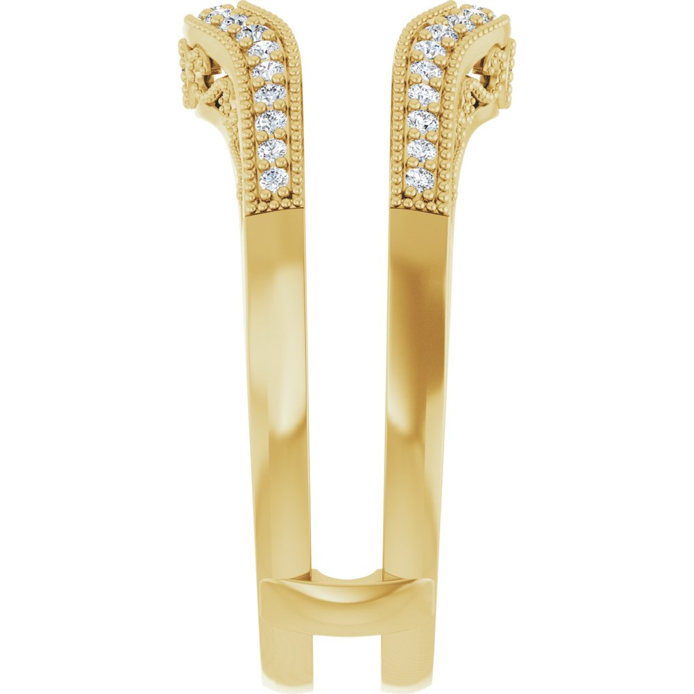 14K Yellow 1/4 CTW Natural Diamond Ring Guard