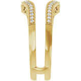 14K Yellow 1/4 CTW Natural Diamond Ring Guard
