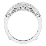 14K White 1/4 CTW Natural Diamond Ring Guard