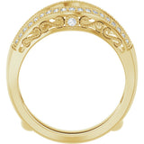 14K Yellow 1/4 CTW Natural Diamond Ring Guard