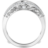 14K White Gold 1/4 CTW Natural Diamond Ring Guard