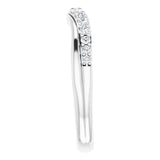 14K White 1/3 CTW Natural Diamond Contour Band