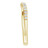 14K Yellow 1/3 CTW Natural Diamond Contour Band