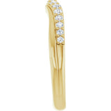 14K Yellow 1/3 CTW Natural Diamond Contour Band