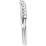 14K White 1/3 CTW Natural Diamond Contour Band