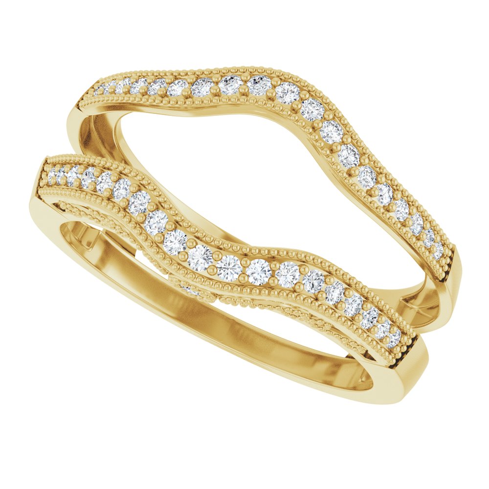 14K Yellow 1/4 CTW Natural Diamond Ring Guard