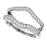 14K White Gold 1/4 CTW Natural Diamond Ring Guard