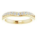 14K Yellow 1/3 CTW Natural Diamond Contour Band