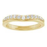 14K Yellow 1/3 CTW Natural Diamond Contour Band