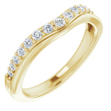 14K Yellow 1/3 CTW Natural Diamond Contour Band