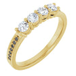 14K Yellow 4-Stone .05 CTW Lab-Grown Diamond Semi-Set Family Ring