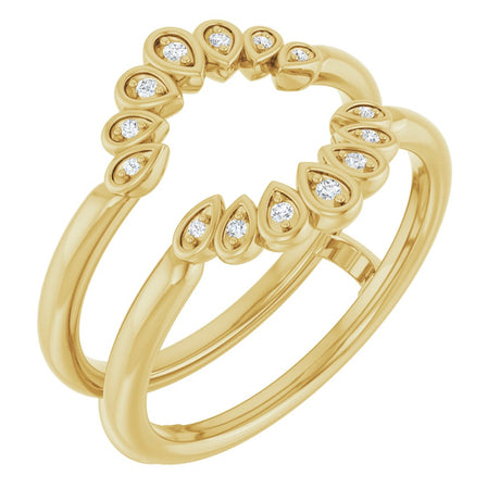 14K Yellow .04 CTW Natural Diamond Ring Guard