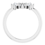 14K White Gold 3/8 CTW Natural Diamond Circle Ring  