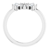 14K White 3/8 CTW Natural Diamond Circle Ring