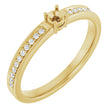 14K Yellow 1-Stone .08 CTW Lab-Grown Diamond Semi-Set Family Ring
