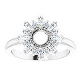 14K White 3/8 CTW Natural Diamond Circle Ring