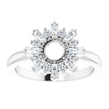 14K White Gold 3/8 CTW Natural Diamond Circle Ring  