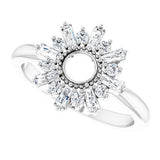 14K White Gold 3/8 CTW Natural Diamond Circle Ring  