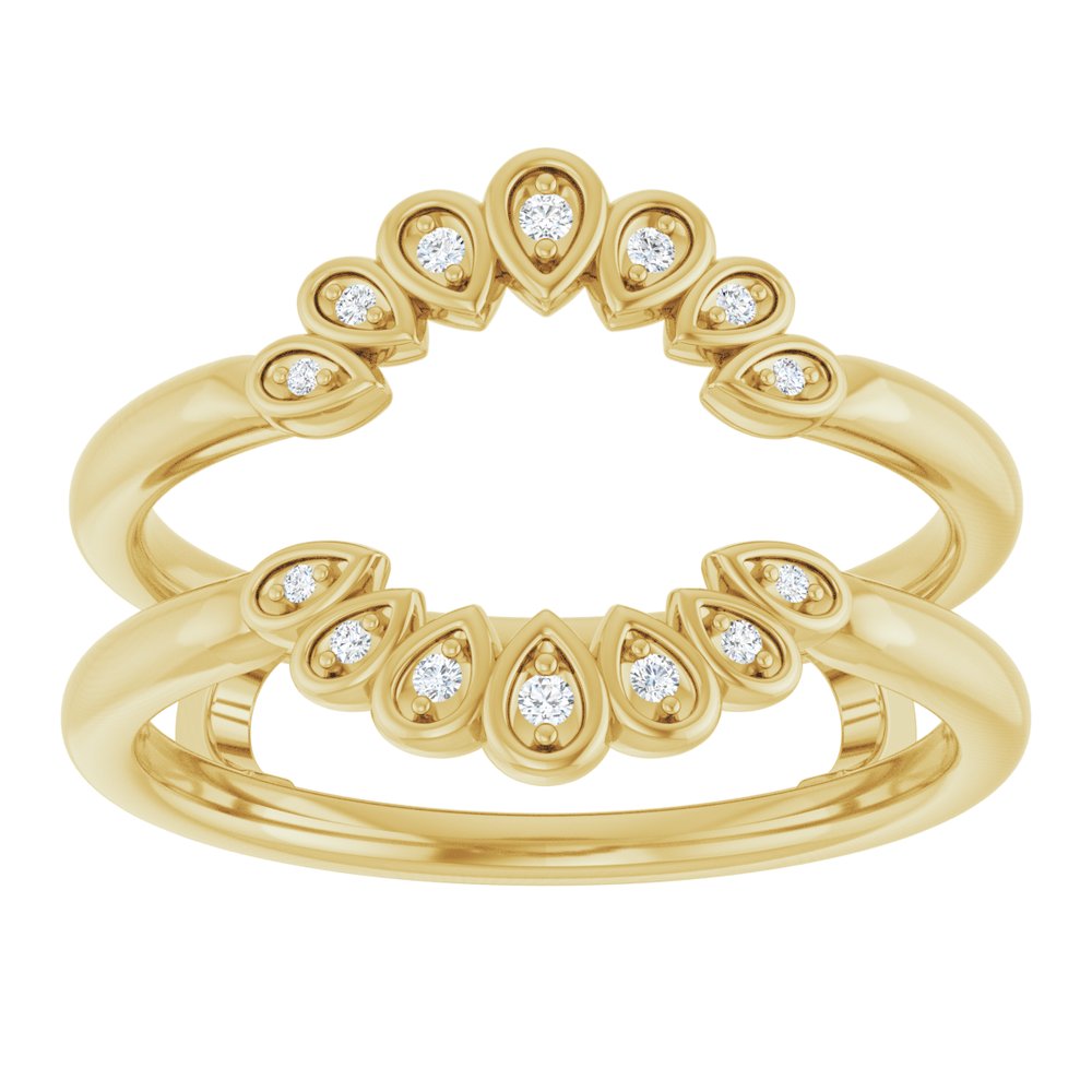 14K Yellow .04 CTW Natural Diamond Ring Guard