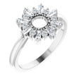 14K White 3/8 CTW Natural Diamond Circle Ring  