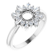 14K White Gold 3/8 CTW Natural Diamond Circle Ring  