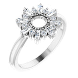 14K White Gold 3/8 CTW Natural Diamond Circle Ring  