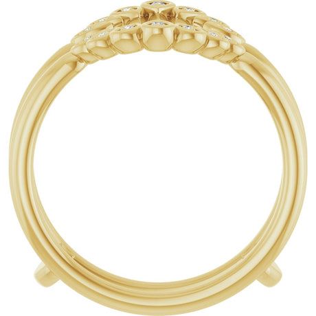 14K Yellow .04 CTW Natural Diamond Ring Guard