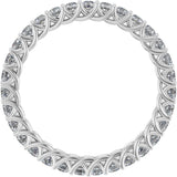 14K White 9/10 CTW Natural Diamond Eternity Band