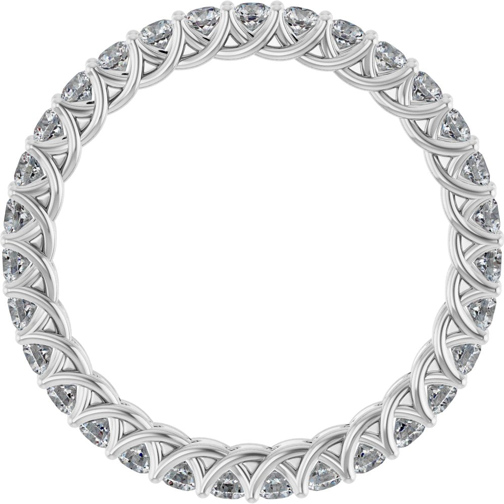 14K White 9/10 CTW Lab-Grown Diamond Eternity Band