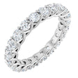 Platinum 2 CTW Natural Diamond Eternity Band