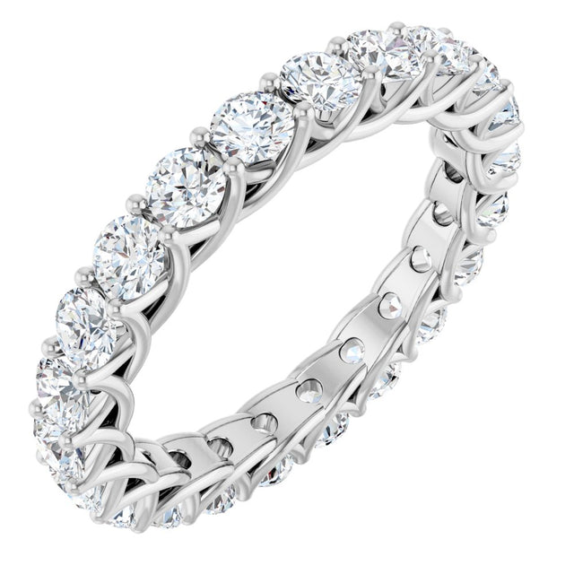 Platinum 2 CTW Natural Diamond Eternity Band