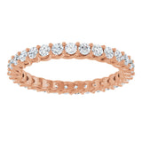 14K Rose 9/10 CTW Lab-Grown Diamond Eternity Band