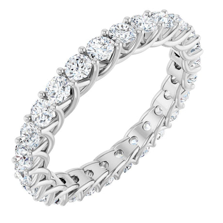 14K White 1 1/2 CTW Natural Diamond Eternity Band