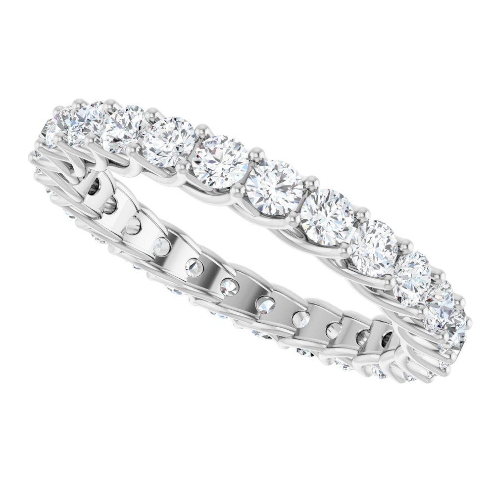 14K White 1 1/2 CTW Natural Diamond Eternity Band