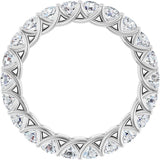 Platinum 2 CTW Natural Diamond Eternity Band