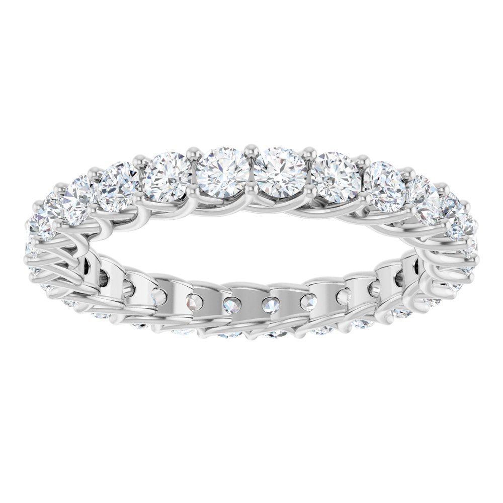 14K White 1 1/2 CTW Natural Diamond Eternity Band