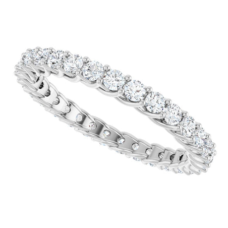 14K White 9/10 CTW Lab-Grown Diamond Eternity Band