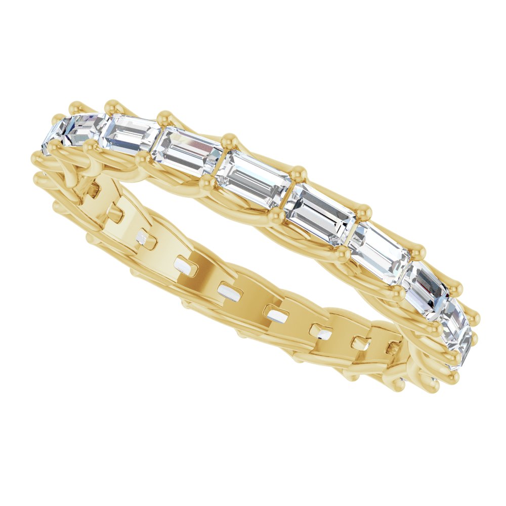 14K Yellow 9/10 CTW Natural Diamond Eternity Band Size 7