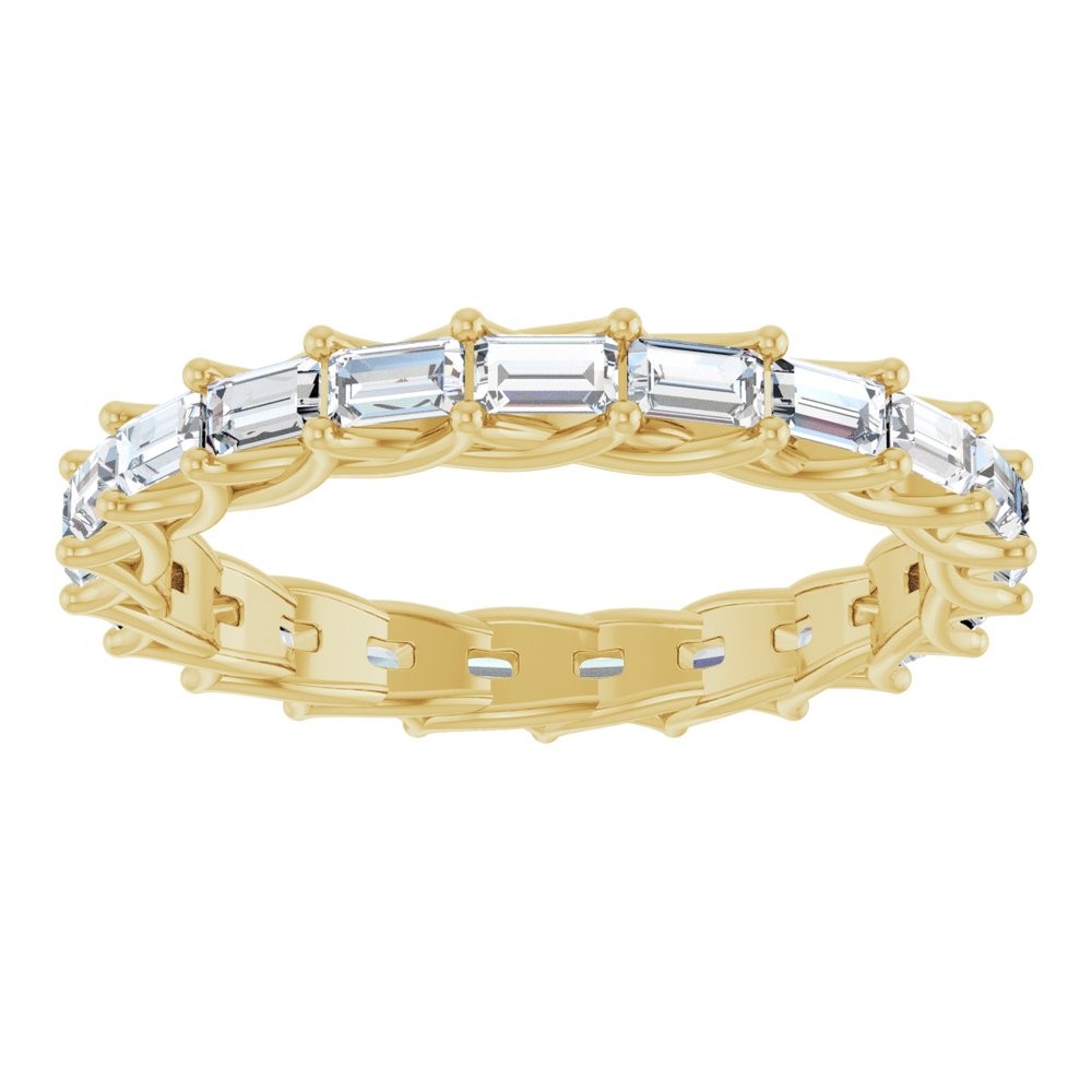 14K Yellow 9/10 CTW Natural Diamond Eternity Band Size 7