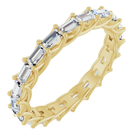 14K Yellow 9/10 CTW Natural Diamond Eternity Band Size 7