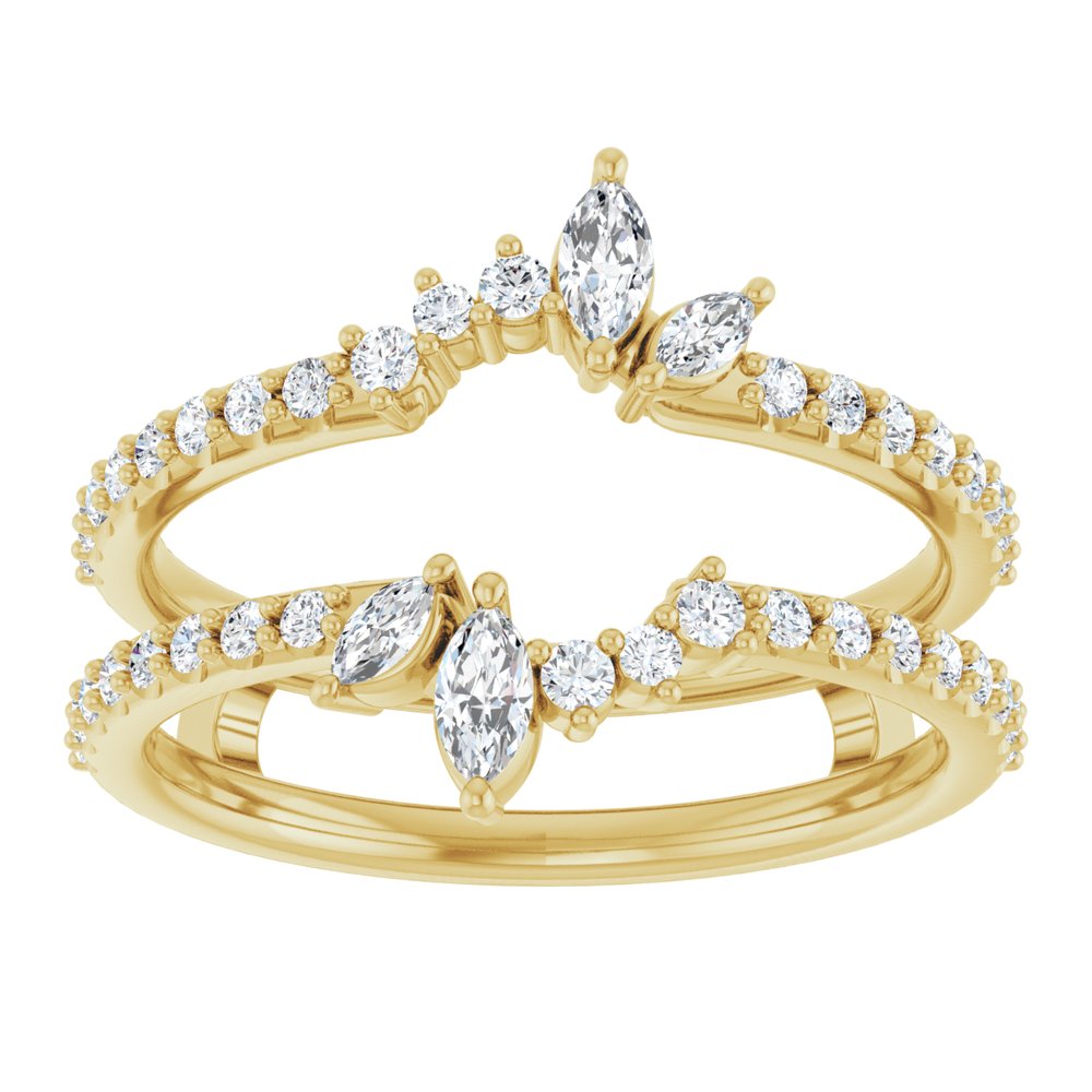 14K Yellow 1/2 CTW Natural Diamond Ring Guard