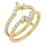 14K Yellow 1/2 CTW Natural Diamond Ring Guard