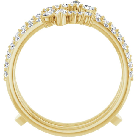 14K Yellow 1/2 CTW Natural Diamond Ring Guard