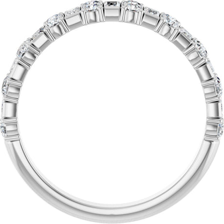 14K White Gold 9/10 CTW Natural Diamond Anniversary Band  