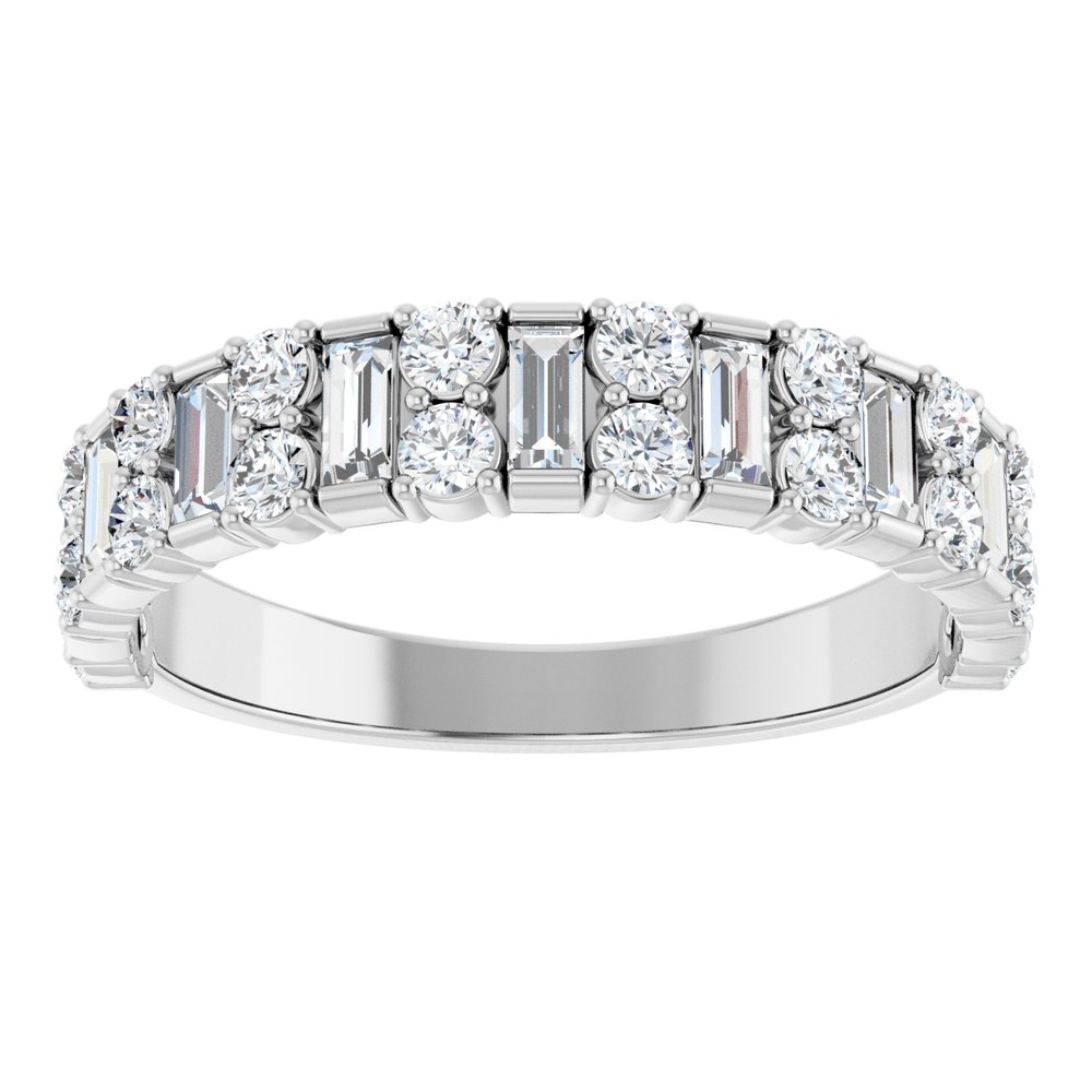 14K White 9/10 CTW Lab-Grown Diamond Anniversary Band